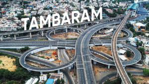 Tambaram skyline featuring a well-developed residential area with premium plots for sale in Tambaram